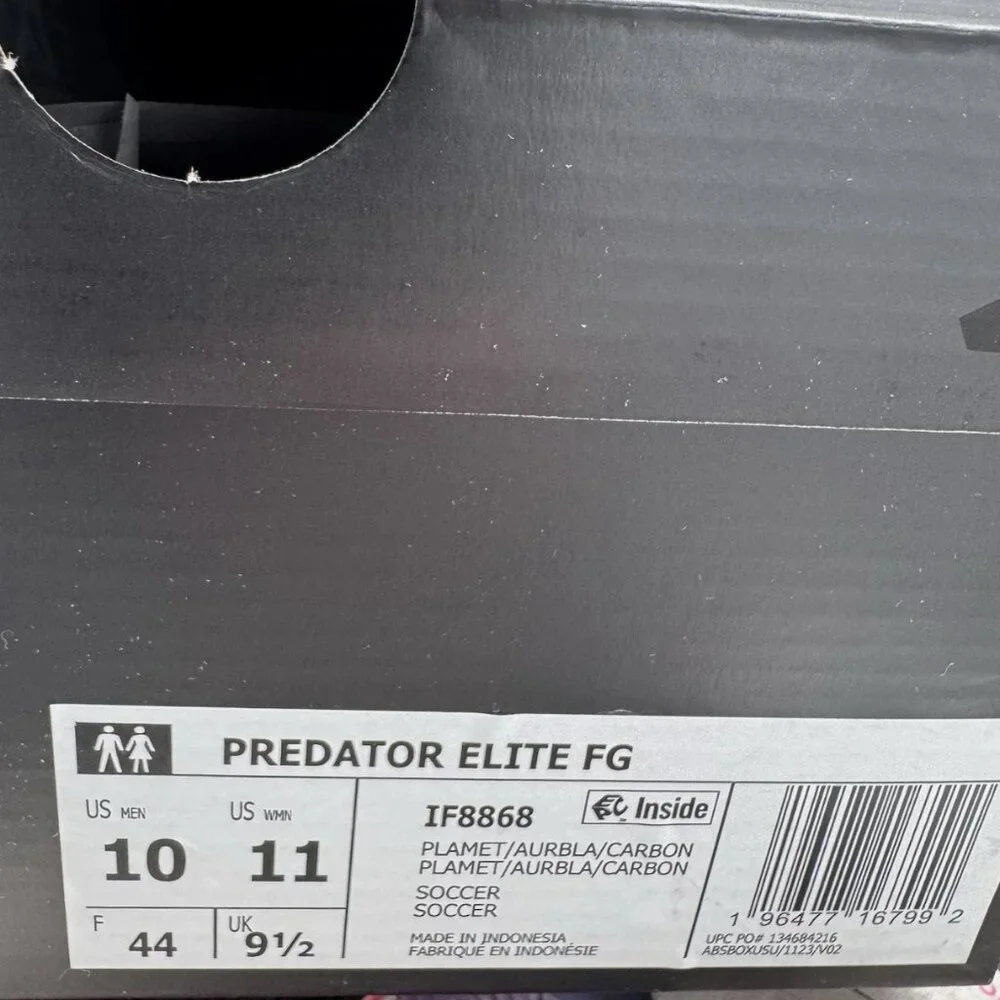 NEW Adidas Predator Elite FG Platinum Metallic Soccer Cleats IF8868 Mens Size 10